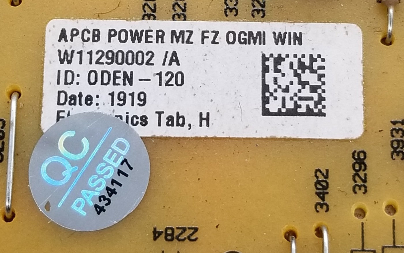 OEM Replacement for Whirlpool MW Control Board W11290002