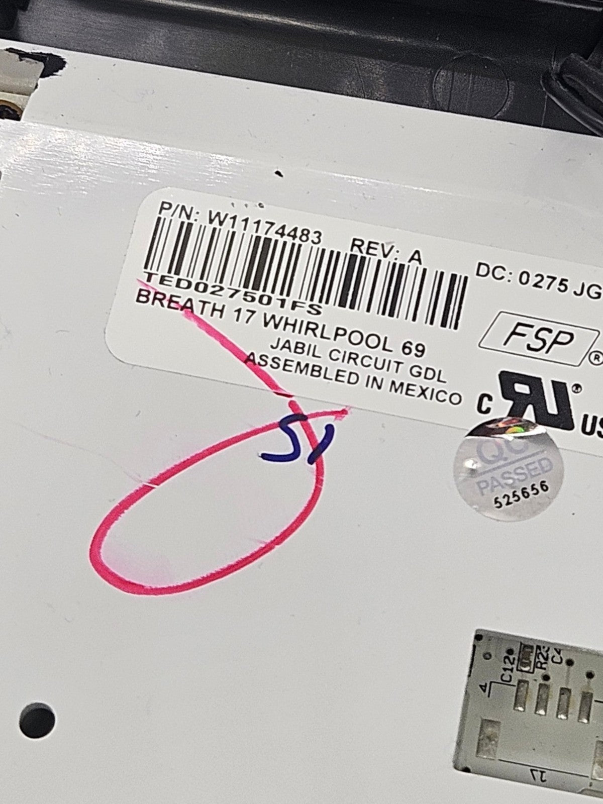 OEM Replacement for Whirlpool Fridge Dispenser Control W11174483