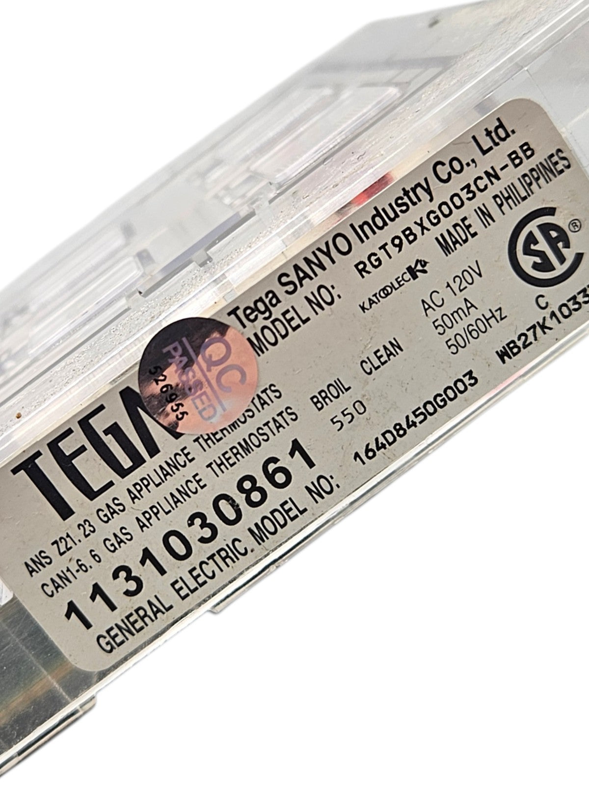 OEM Replacement for GE Range Control 164D8450G003
