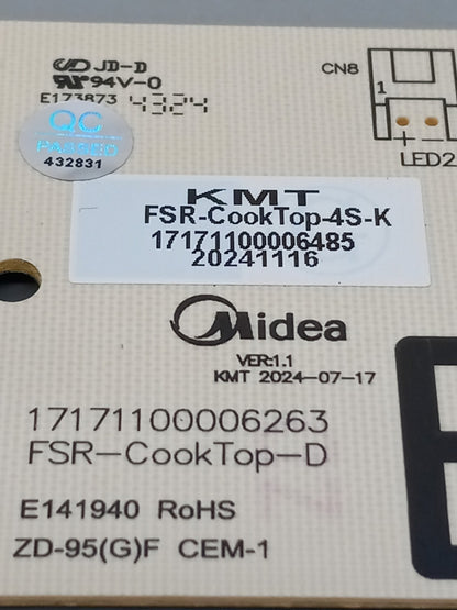 New OEM Replacement for Midea Range Knob Controls 17171100006485
