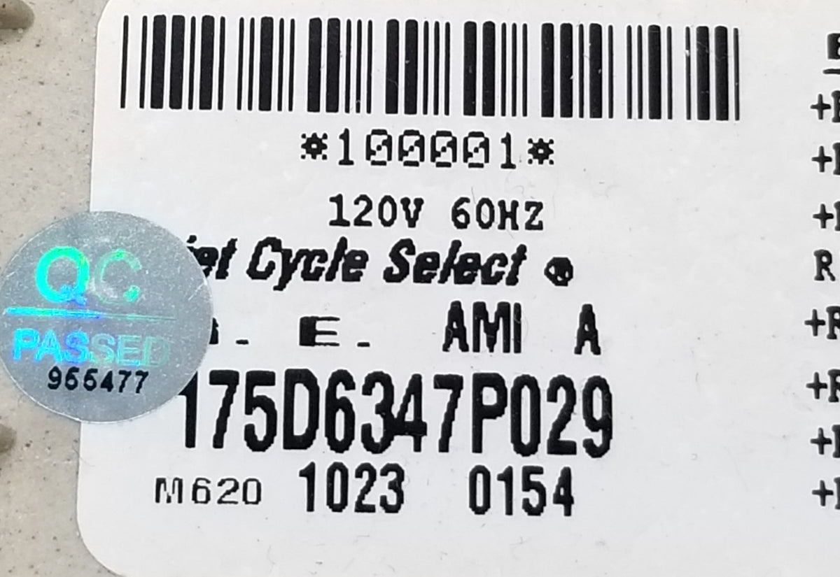 OEM Replacement for GE Washer Timer 175D6347P029  WH49X10083