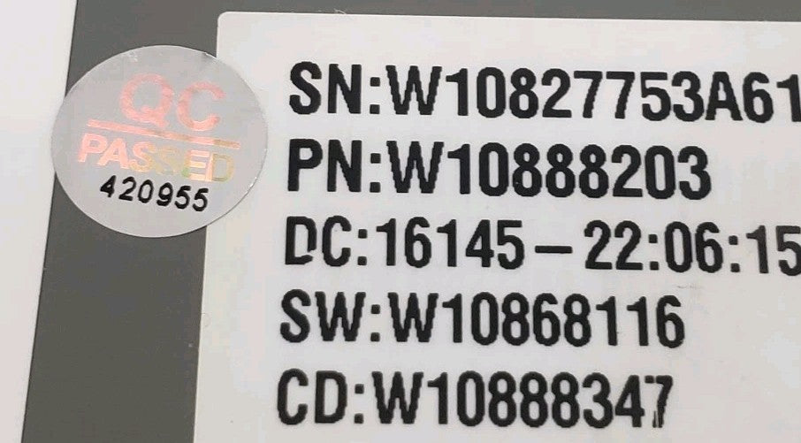 OEM Replacement for Whirlpool Washer Control W10888203