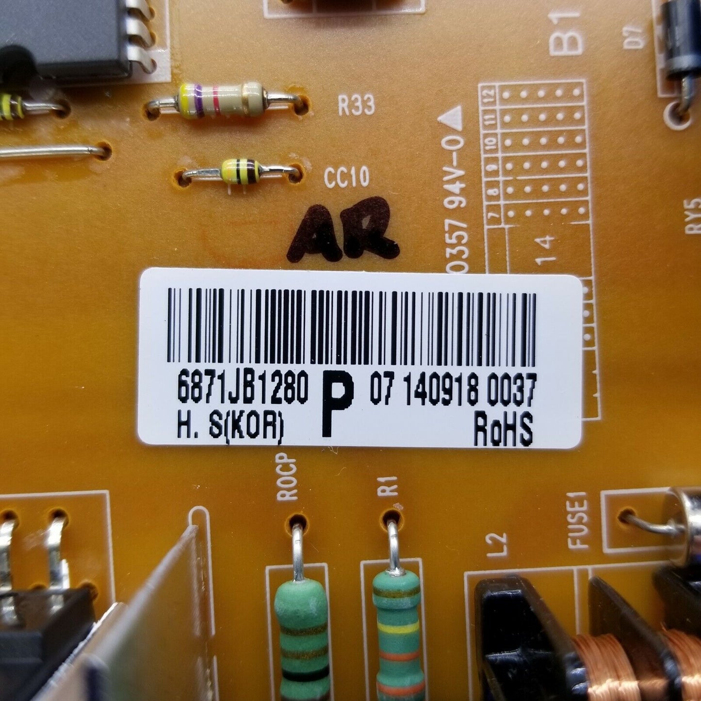 Genuine OEM Replacement for LG Refrigerator Control 6871JB1280P