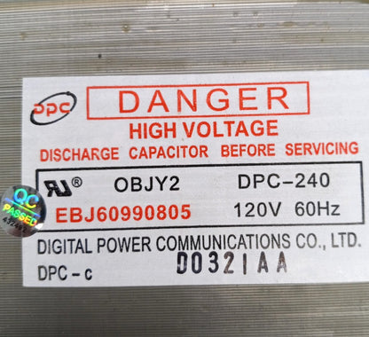 New OEM Replacement for LG Microwave Transformer EBJ60990805