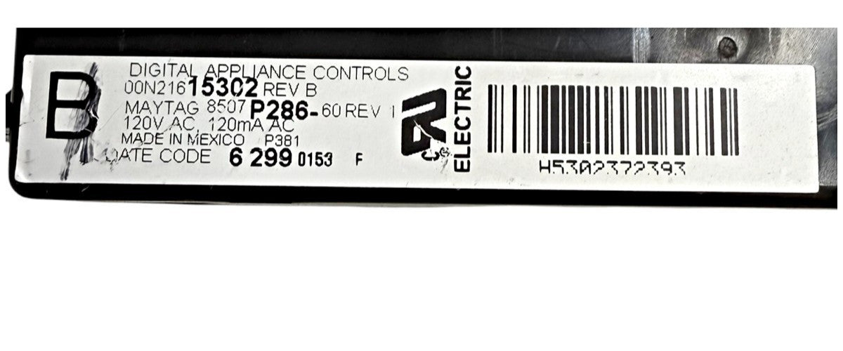 OEM Replacement for Whirlpool Range Control 8507P286-60