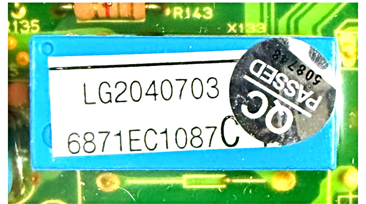 OEM Replacement for LG Washer Control 6871EC1087C