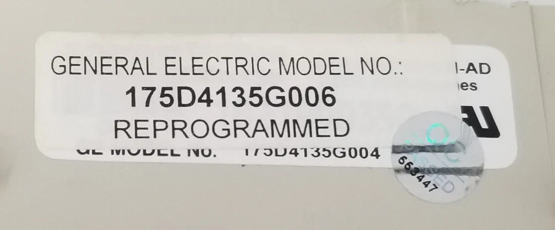 OEM Replacement for GE Washer Control 175D4135G006