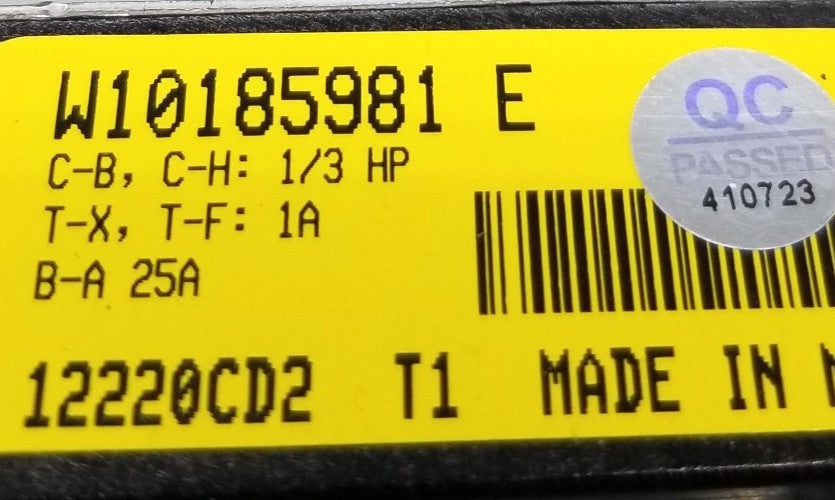 OEM Replacement for Whirlpool Dryer Timer W10185981E