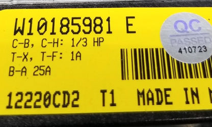 OEM Replacement for Whirlpool Dryer Timer W10185981E