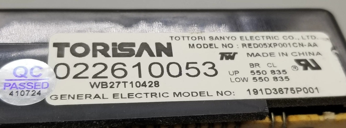 OEM Replacement for GE Oven Control WB27T10428 191D3575P001