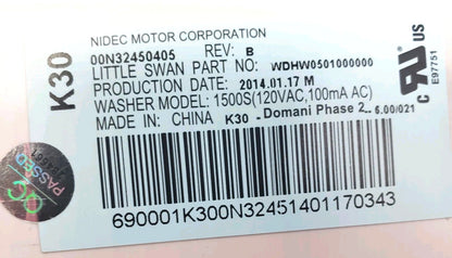 OEM Replacement for GE Washer Control Board WDHW0501000000