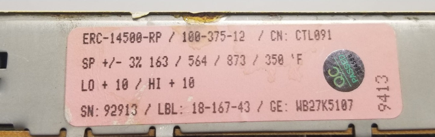 OEM Replacement for GE Oven Control Board WB27K5107