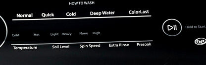 Replacement for Whirlpool Washer Control Panel W10870765 W10596694