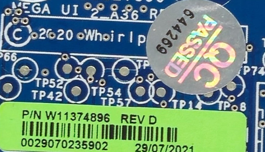 OEM Replacement for Whirlpool Washer Control W11374896