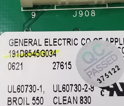 OEM Replacement for GE Range Control 191D8545G034