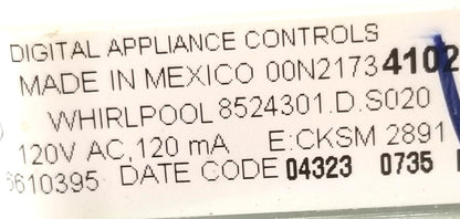 OEM Replacement for Whirlpool Range Control 8524301