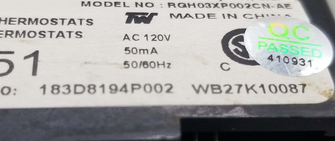 OEM Replacement for GE Oven Control WB27K10087 183D8194P002