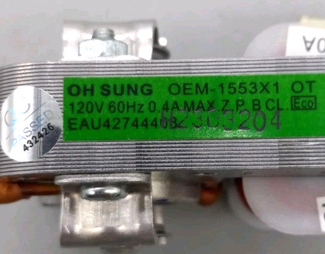 New OEM Replacement for Whirlpool Microwave Fan Motor EAU42744408