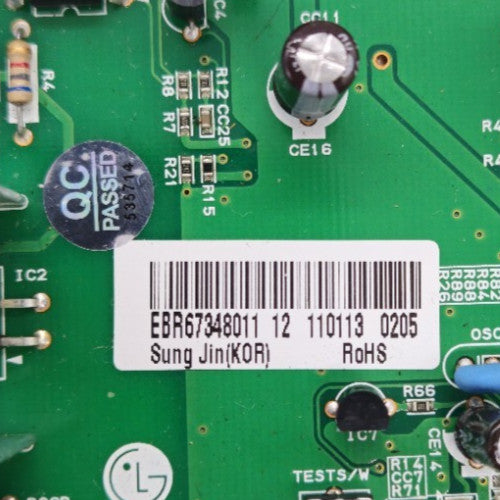 OEM Replacement for LG Fridge Control Board EBR67348011