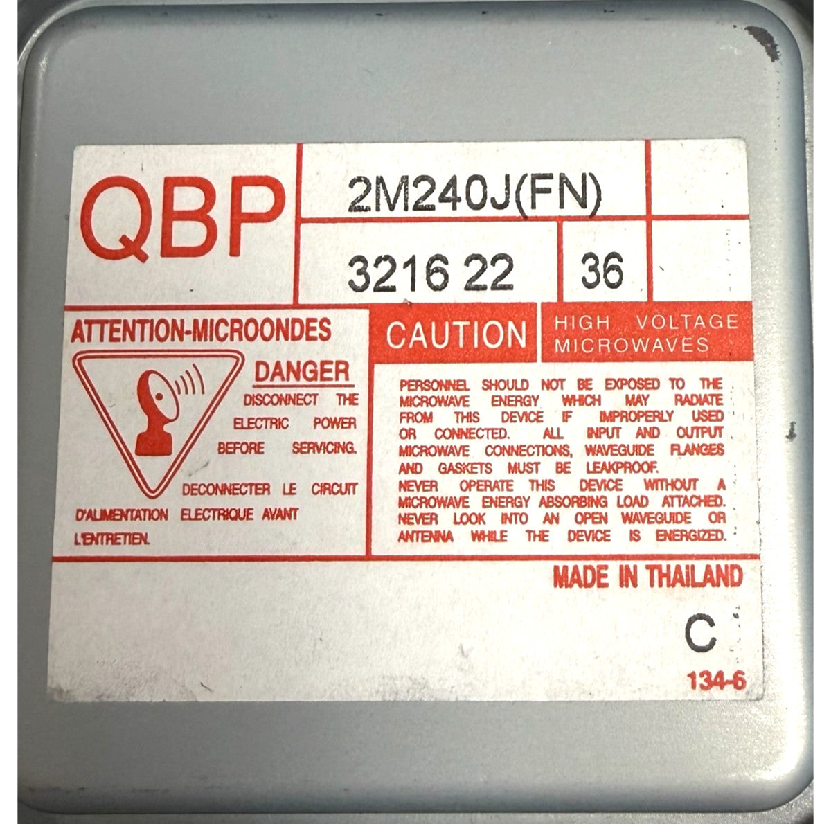 New Replacement for Whirlpool Microwave Magnetron 10QBP0230