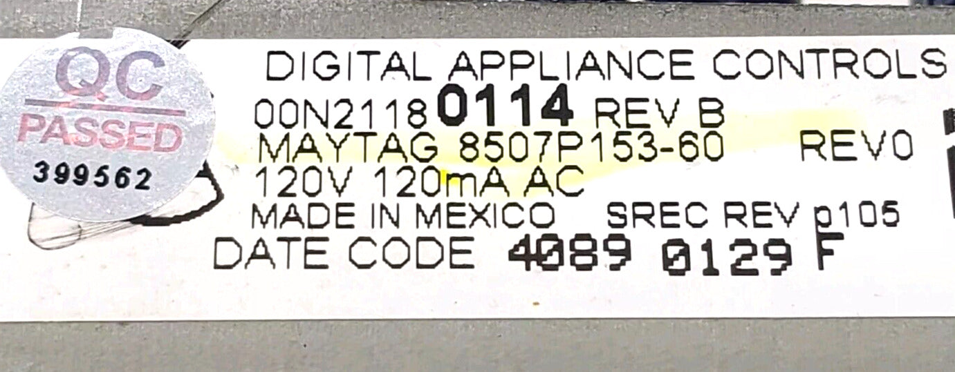 OEM Replacement for Maytag Range Control 8507P153-60