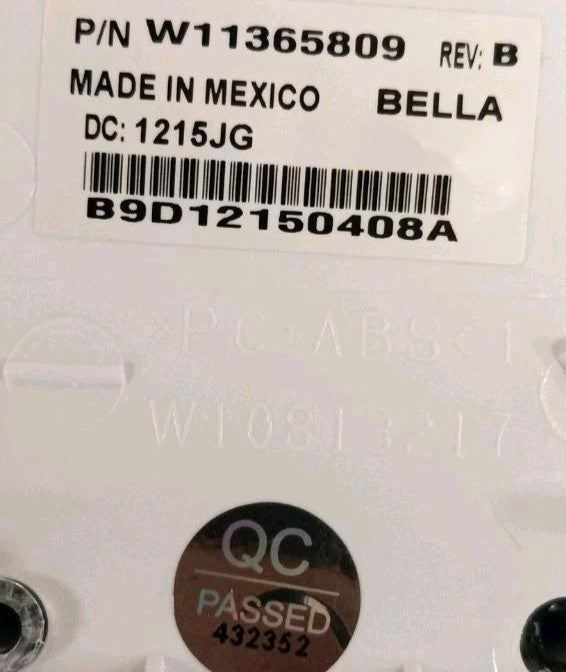 New OEM Replacement for KitchenAid Fridge User Interface W11365809