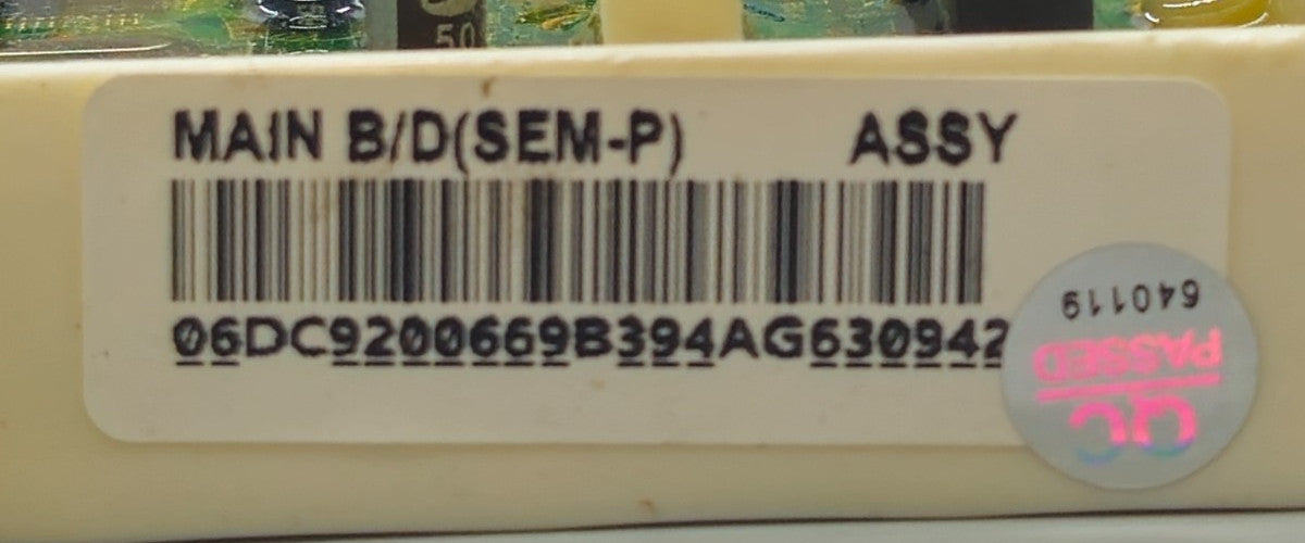 OEM Replacement for Samsung Dryer Control Board DC92-00669B