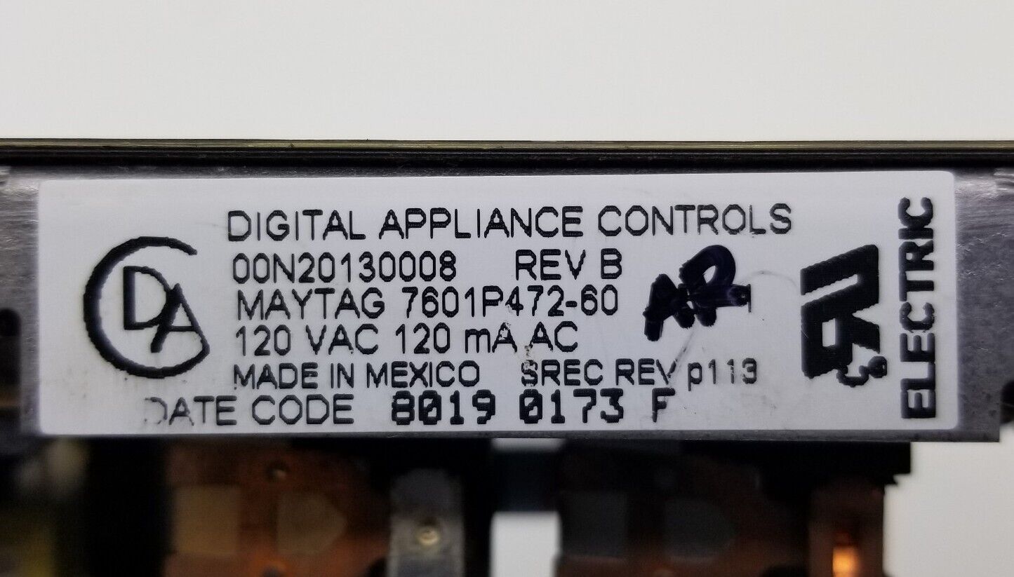 Genuine OEM Replacement for Jenn-Air Oven Control 7601P472-60