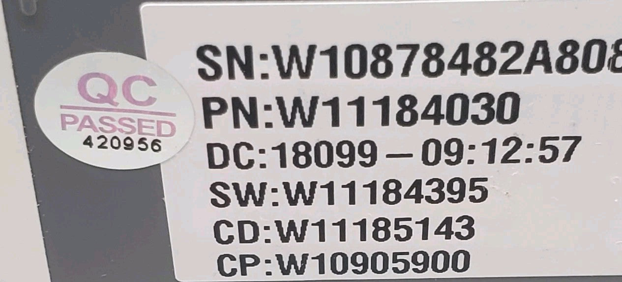 OEM Replacement for Whirlpool Washer Control W11184030