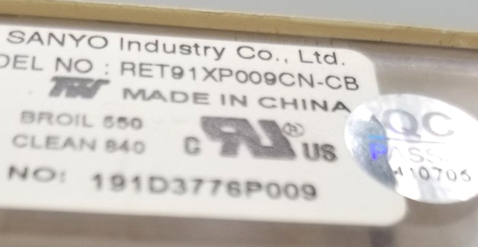 OEM Replacement for GE Range Control 191D3776P009