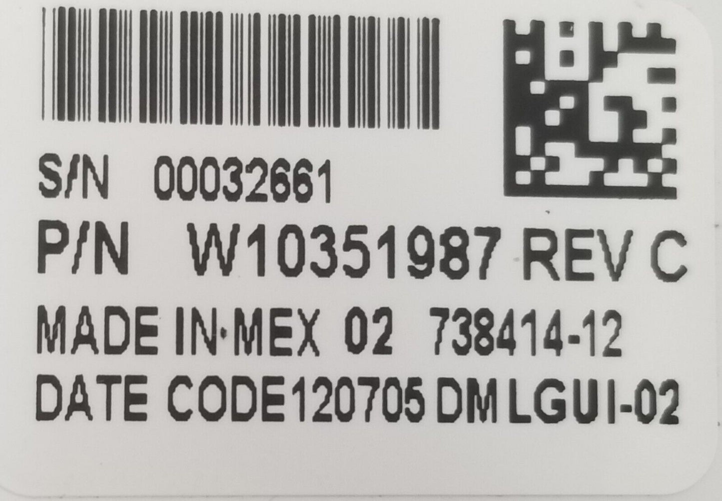 Genuine OEM Replacement for Kenmore Dryer Control W10351987