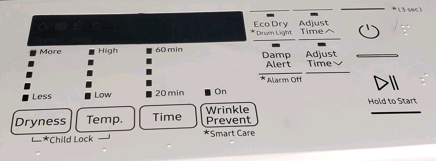 OEM Replacement for Samsung Dryer Control Panel Assembly  DC97-21616C