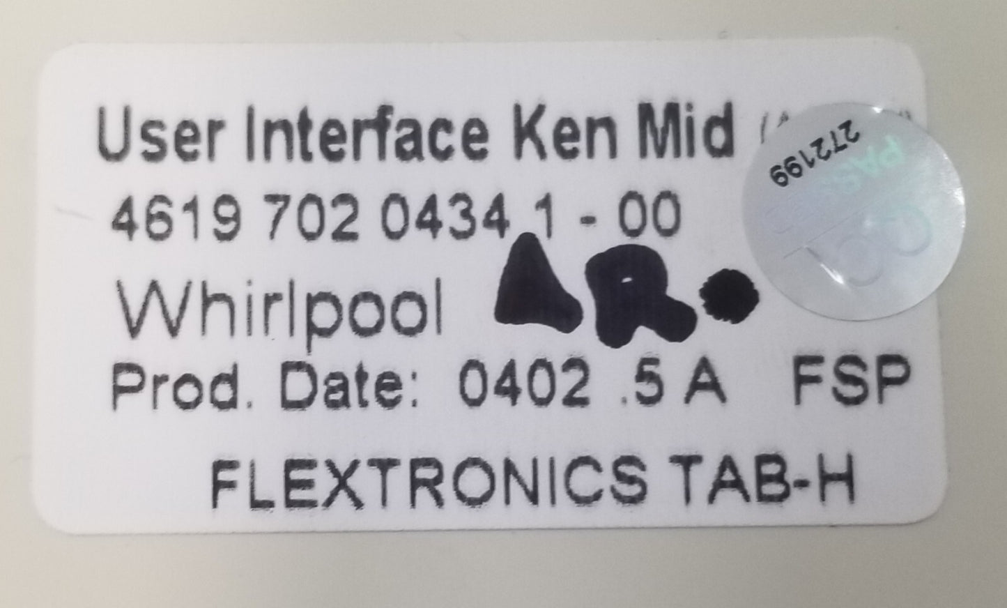 Genuine Replacement for Whirlpool Washer Control 461970204341