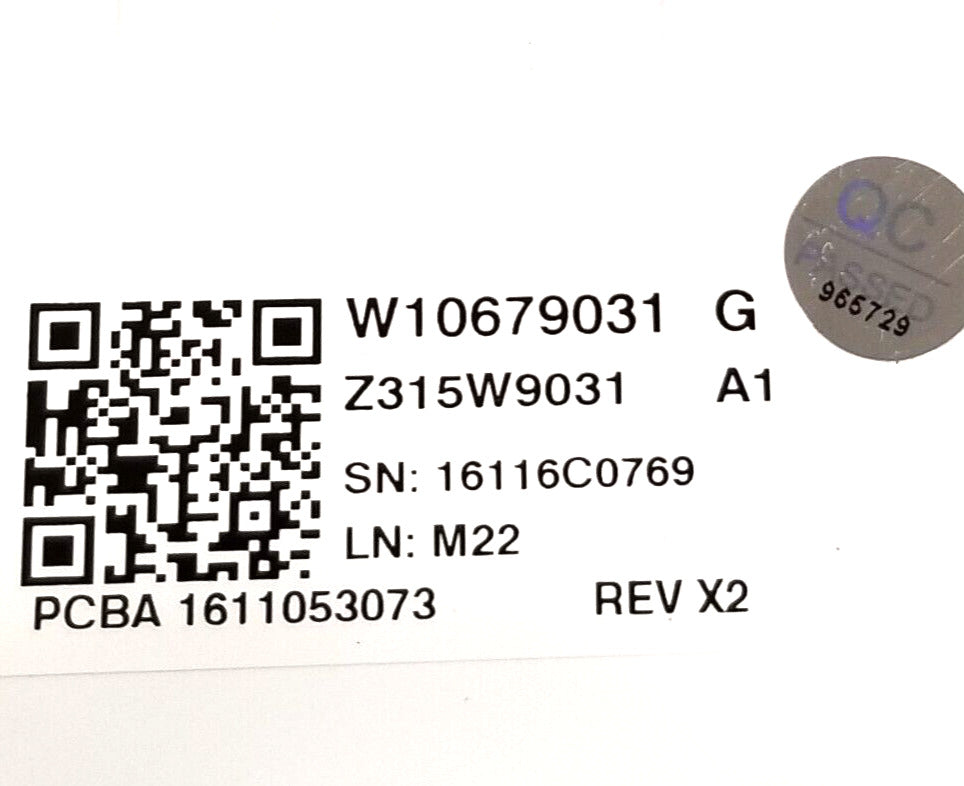 OEM Replacement for Whirlpool Washer Control  W10679031