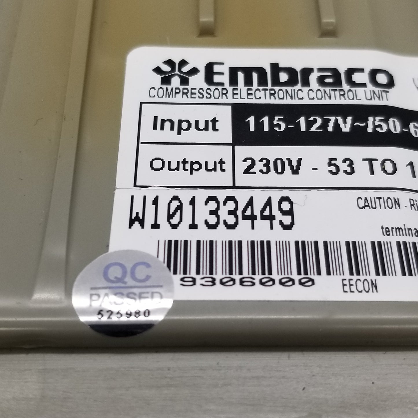 OEM Replacement for Whirlpool Fridge Inverter W10133449
