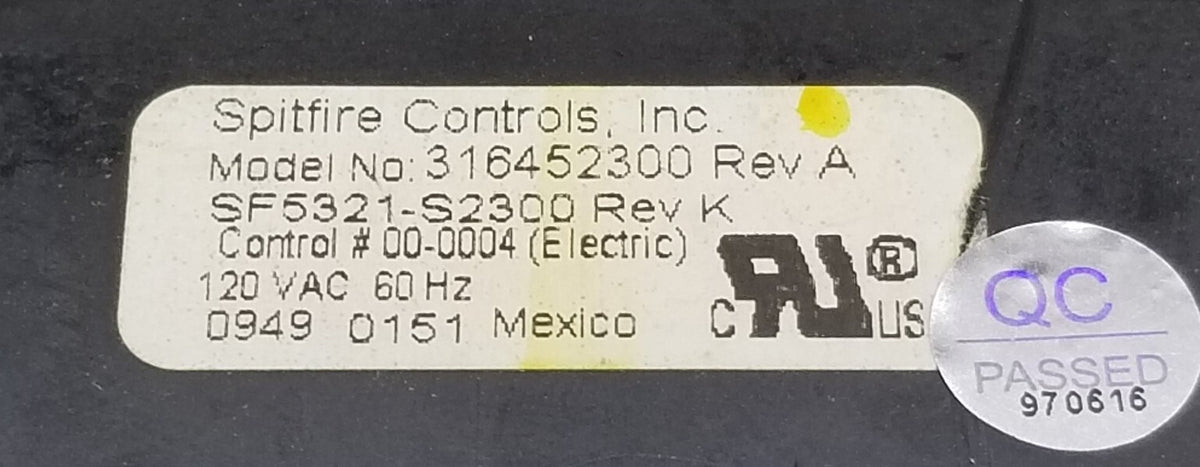 OEM Replacement for Frigidaire Range Control  316452300