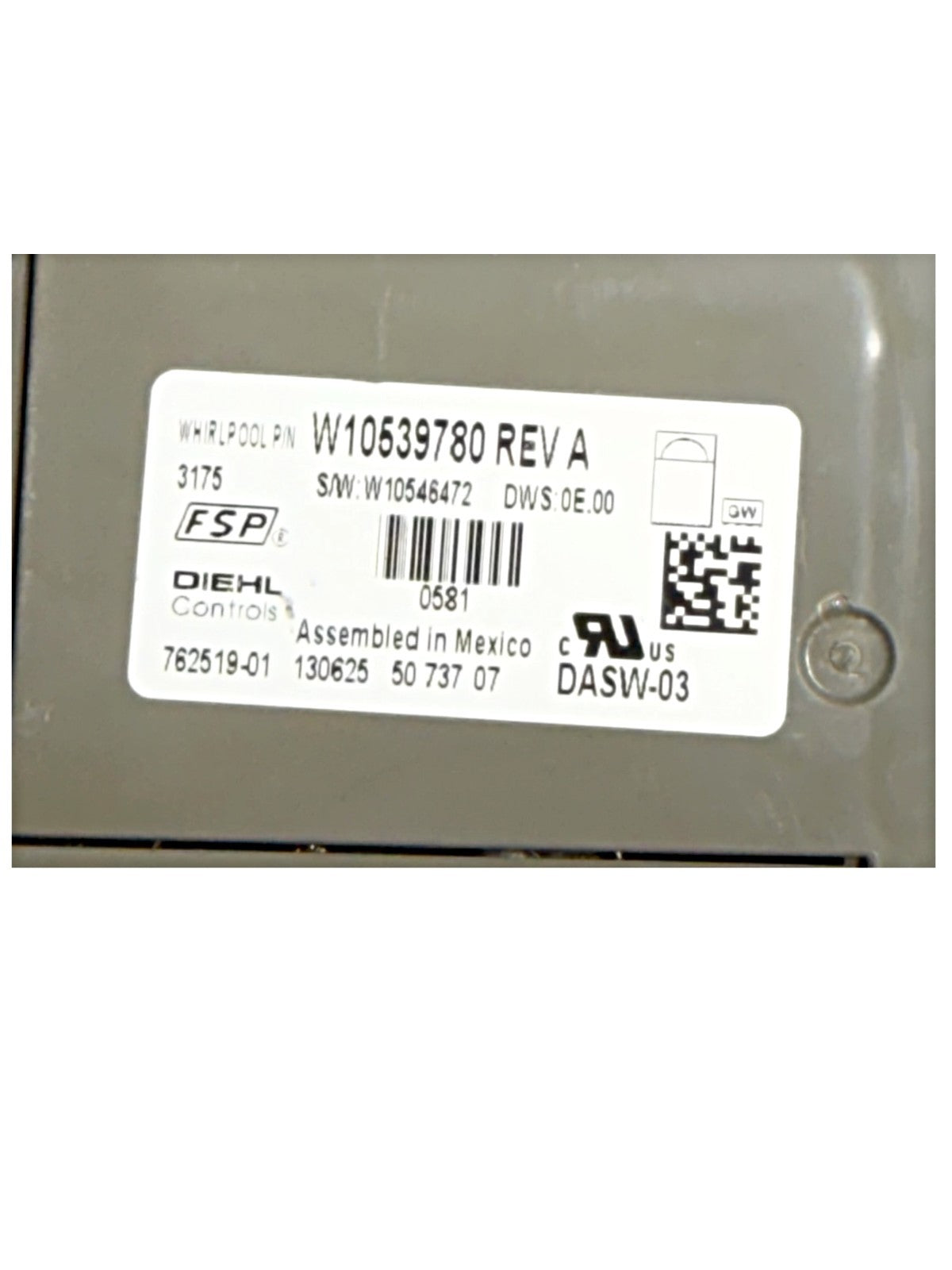 OEM Replacement for Whirlpool Dishwasher Control W10539780 1Year