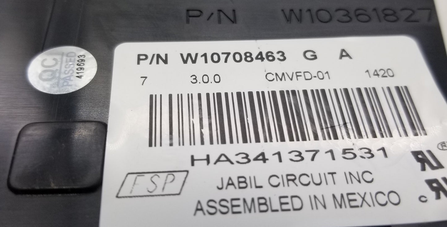 OEM Replacement for Whirlpool Oven Control Panel W10708463