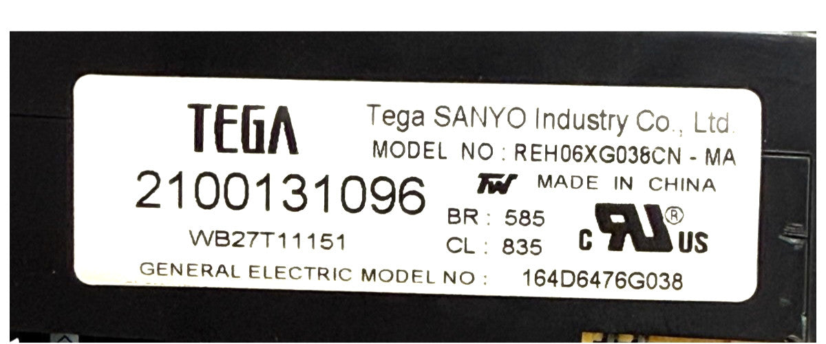 New OEM Replacement for GE Range Control 164D6476G038  1- Year